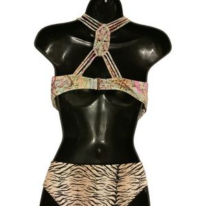 Victoria's Secret The Fabulous Multi Pastel & Tiger Print Bikini. Bathing suit